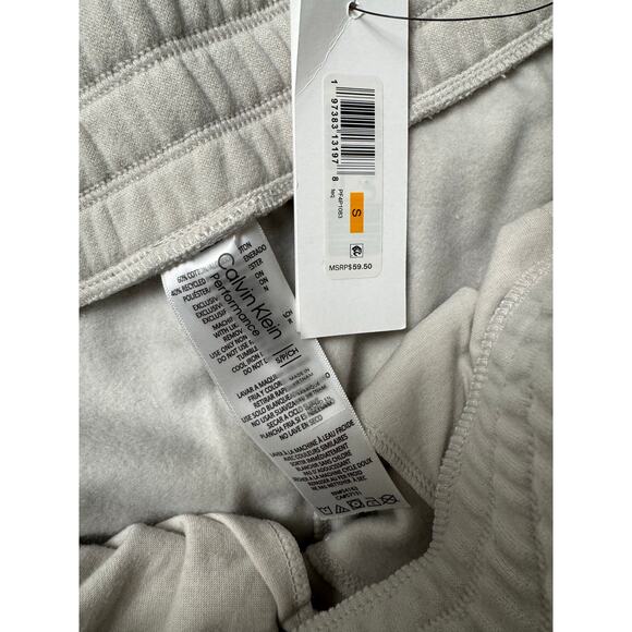 Calvin Klein Performance Women's Fleece Logo Stripe Joggers NWT PORCINI SIZE S - Picture 6 of 8